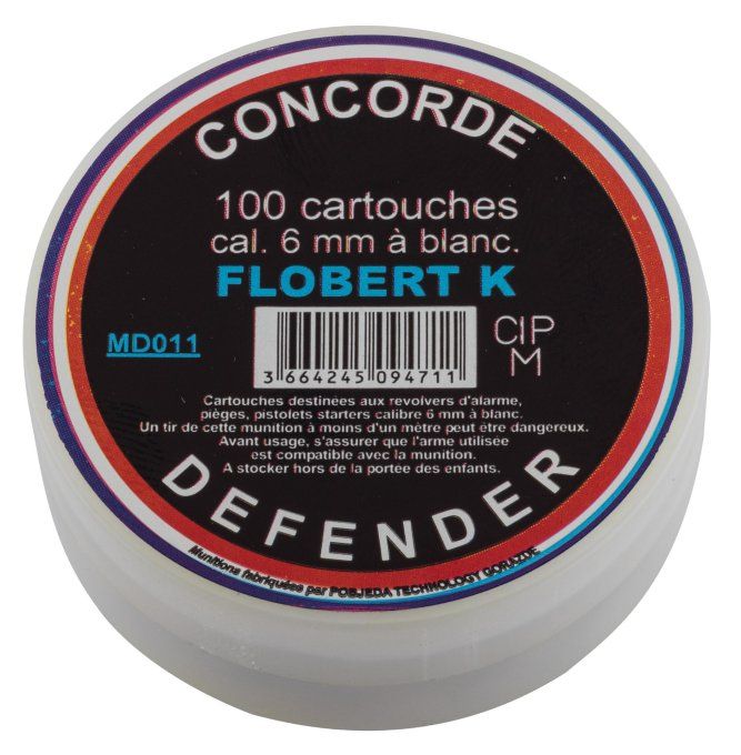 Boite de 100 Cartouches  Cal. 6 mm Flobert x 100 Concorde