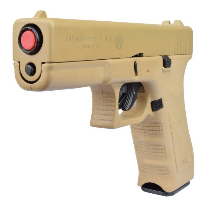 Pistolet Gap Désert, réplique du Glock 17 Cal 9 mm à blanc uniquement