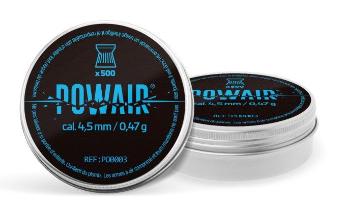 PLOMB  plats Powair – Cal.   4.5 mm  Boite de 500