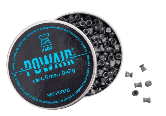 PLOMB  plats Powair – Cal.   4.5 mm  Boite de 500