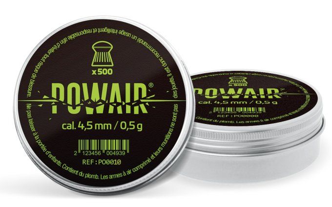PLOMB  rond domed Powair – Cal.   4.5 mm  Boite de 500