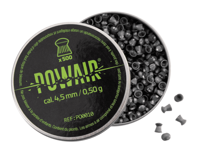 PLOMB  rond domed Powair – Cal.   4.5 mm  Boite de 500