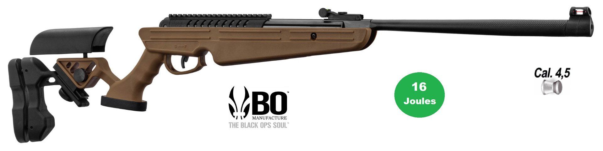 Carabine à air Break Barrel QUANTICO Coyotte - Cal 4.5 mm  - en 16 Joules