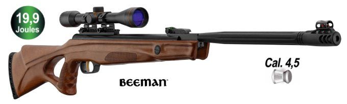 Carabine Beeman  air comprimé Modèle 10620  avec Lunette 6 x 40 - 19 Joules - Cal 4.5
