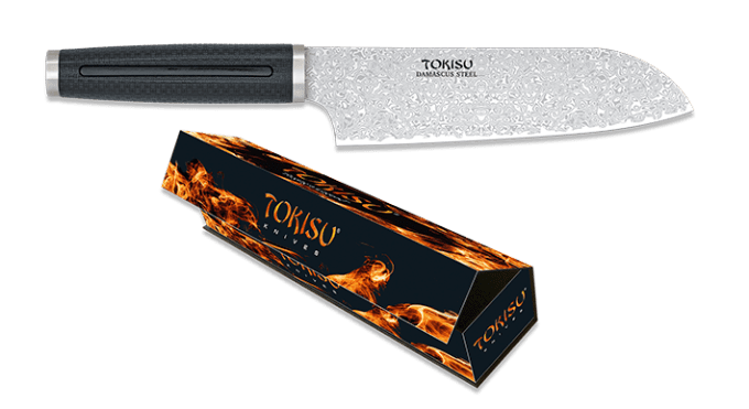 Couteau cuisine Santoku lame Damas de 17.80 cm « TOKISU »