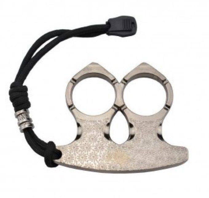 Coup de POING BAGUE 2 Doigts finition Titane