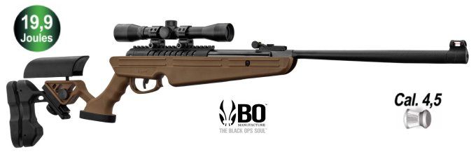 Carabine Break Barrel QUANTICO Coyotte 19.9 Joules + Lunette 4 x 32 - Cal 4.5 mm