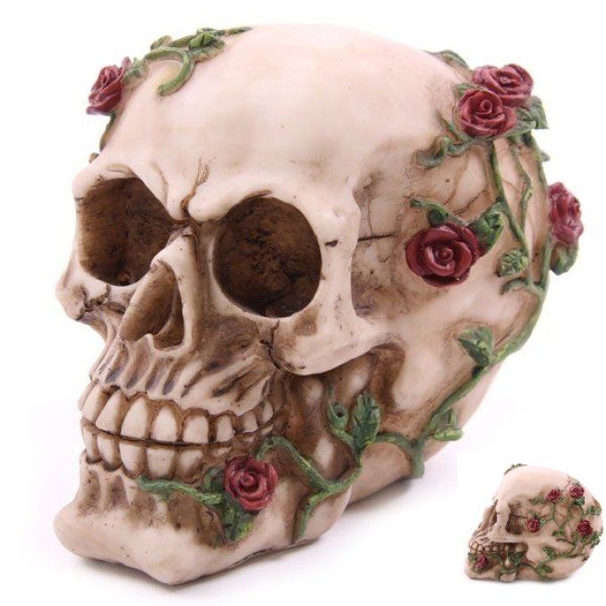Crâne tête de mort Rose Multiple Rouge