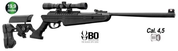 Carabine Break Barrel QUANTICO Noir 19.9 Joules + Lunette 4 x 32 - Cal 4.5 mm