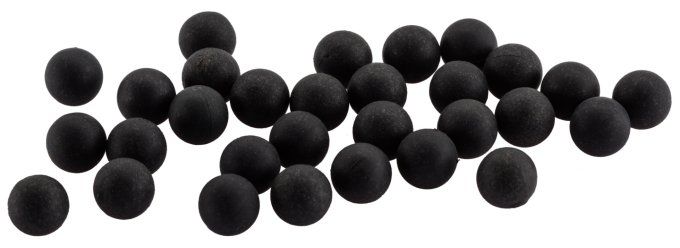Pot de 30 Billes pleine caoutchouc Noire Cal. 50