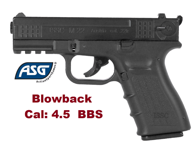 Pistolet ISSC M22  ASG - Co2  Cal 4.5  Billes acier