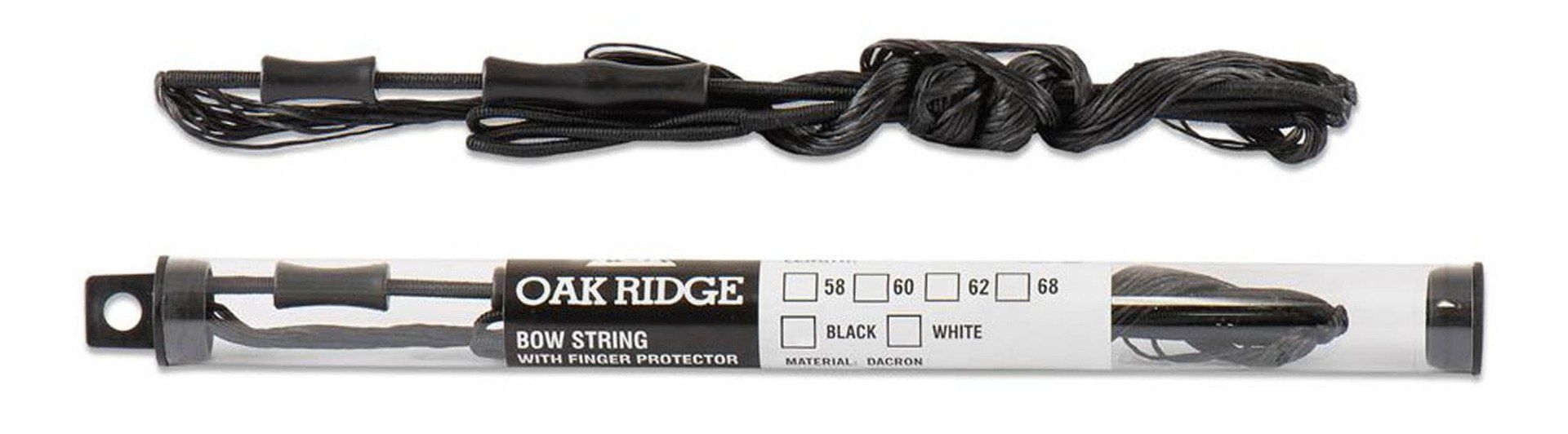 Corde Noire recurve Dacron avec protection de doigth