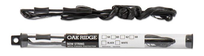 Corde Noire recurve Dacron avec protection de doigth