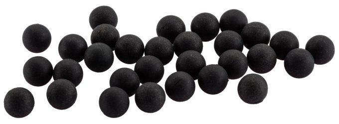 Boites de 50 Billes caoutchouc Noyau en acier Noire Cal. 50