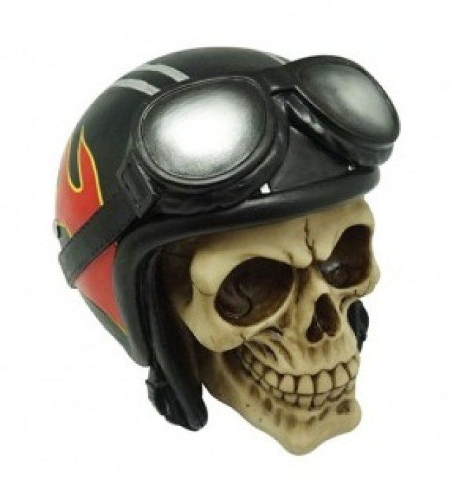 Crane tête de mort Casque Motard N -R