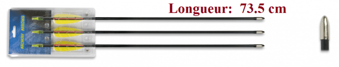 Set de 3 Flèches  noires de 73.5 cm