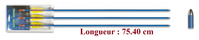 Set de 3 Flèches  bleu de 75.40 cm
