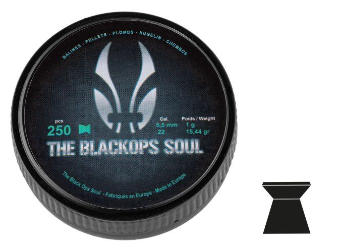 Plombs Black Ops SOUL  plat – Cal. 5.5 mm  X 250