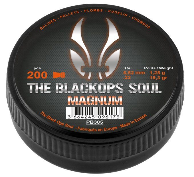 Plombs Black Ops SOUL MAGNUM  plat – Cal. 5.5 mm  X 200