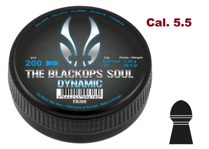 Plombs Black Ops SOUL  DYNAMIC   – Cal. 5.5 mm  X 200