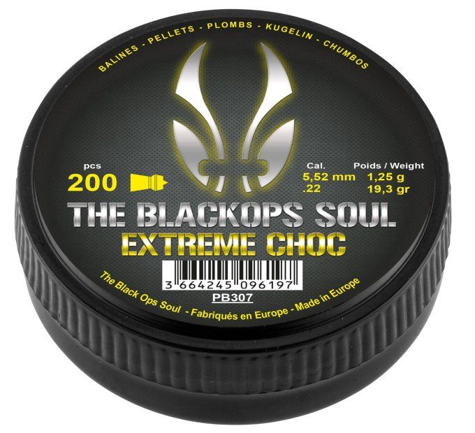 Plombs Black Ops SOUL  EXTREM CHOC   – Cal. 5.5 mm  X 200