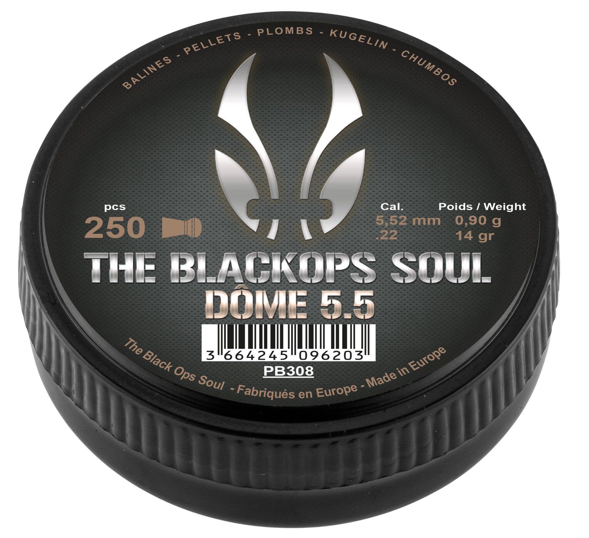 Plombs Black Ops SOUL  DOME   – Cal. 5.5 mm  X 250