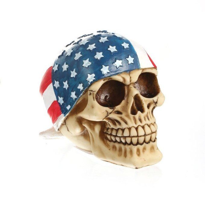 Crâne tête de mort Drapeau Americain