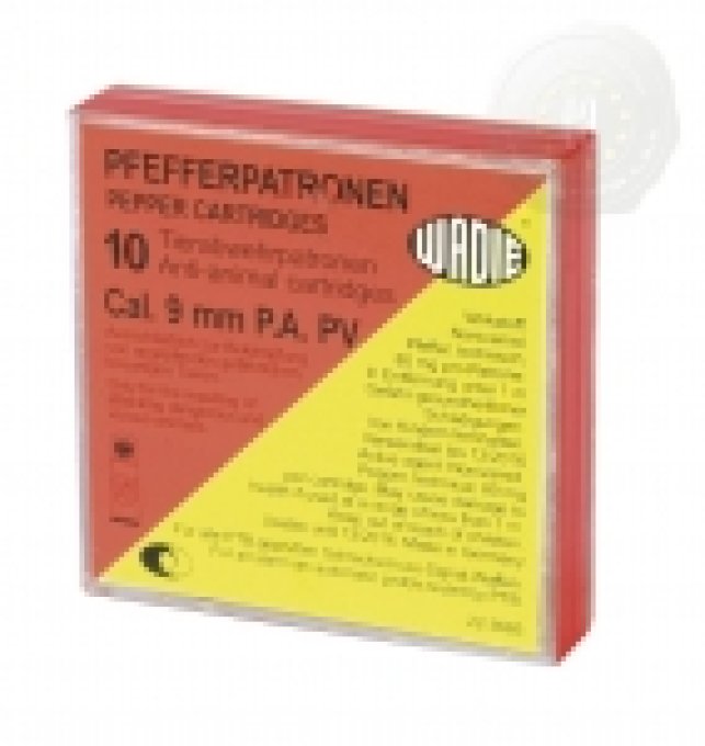 Cartouches de Défense au POIVRE pour PISTOLET Cal. 9 mm