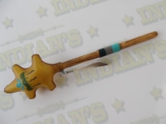 Hochet Navajo Mod. Tortue en Rawhide