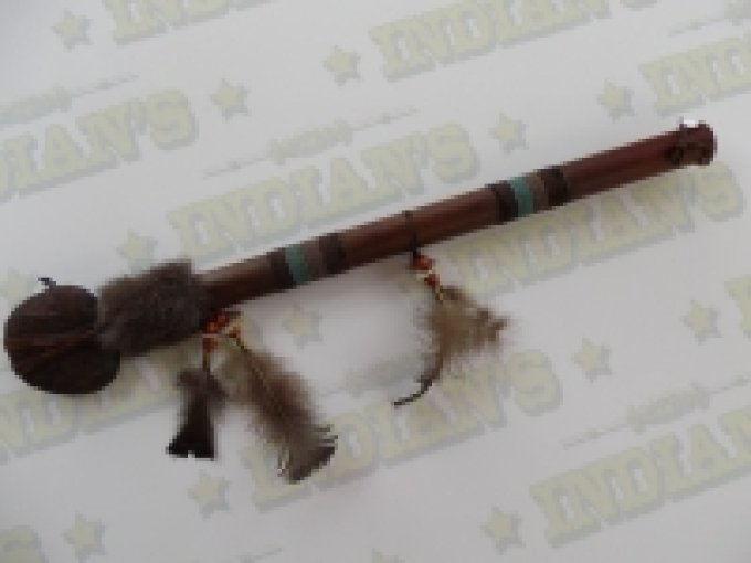 Casse tête Amérindien recouvert de Rawhide de 62 cm