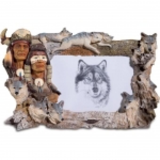 Cadre Photo Indien Loups