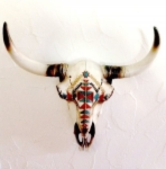 Crane de Vache résine Azteque