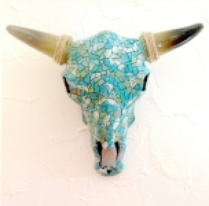 Crane de Vache résine Turquoise