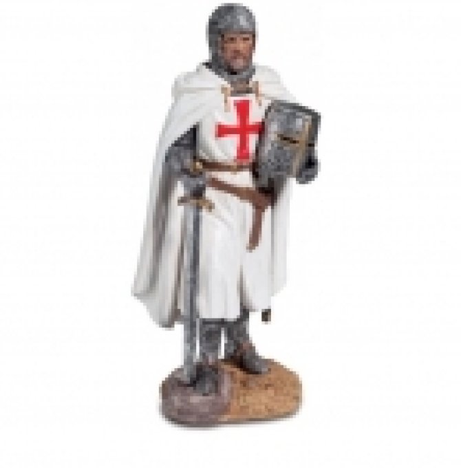 Statue TEMPLIER – Tenant son Heaume 26 cm