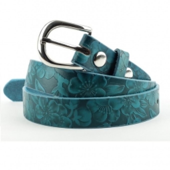Ceinture en cuir Turquoise - Taille : S