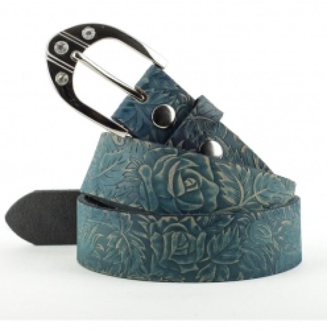 Ceinture en cuir Bleu - Taille : M