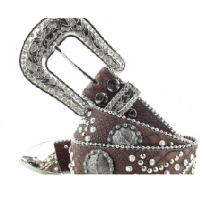 Ceinture en cuir Marron - Taille : XL