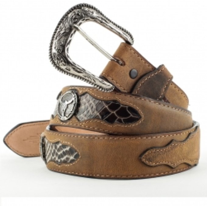 Ceinture en cuir Brune - Taille : 36