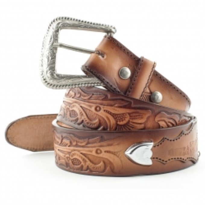Ceinture en cuir Brune - Taille : 44