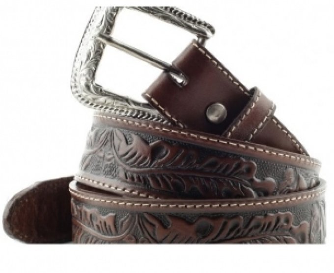 Ceinture en cuir Marron - Taille : 38