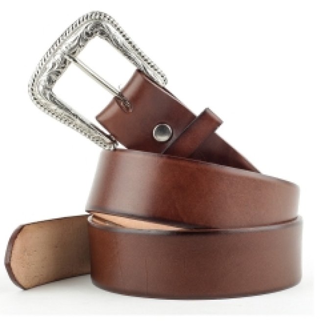 Ceinture en cuir Marron - Taille : 30