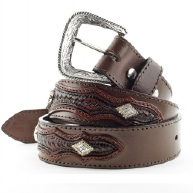 Ceinture en cuir Marron - Taille : 30