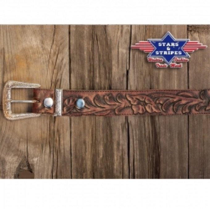 Ceinture en cuir Marron - Taille : 32