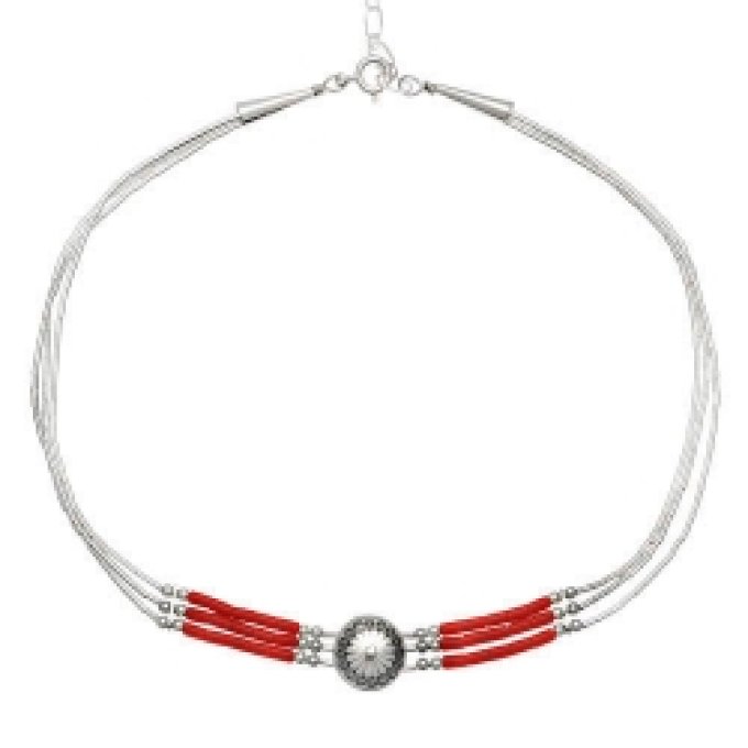 Collier 3 Fils et Choker Corail