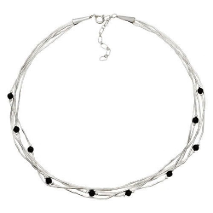 Collier 5 Fils Perles de Onyx