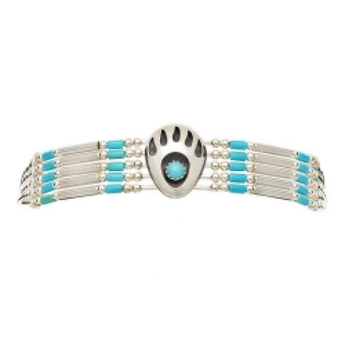 Bracelet 5 Fils Patte d’Ours Turquoise
