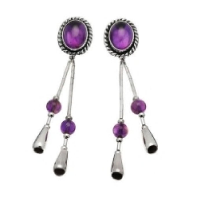 Boucle d’Oreilles Goute d’eau Améthiste