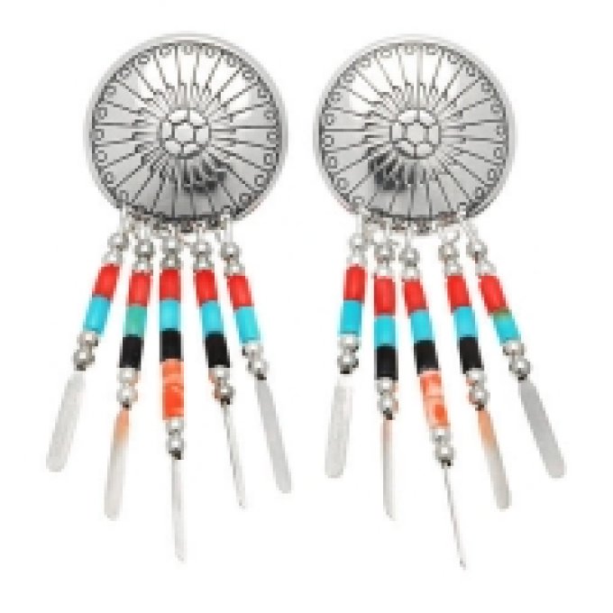 Boucle d’Oreilles 5 Fils Conchas Multi couleurs