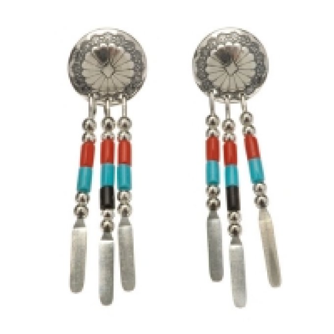 Boucle d’Oreilles 3 Fils Conchas Multi couleurs