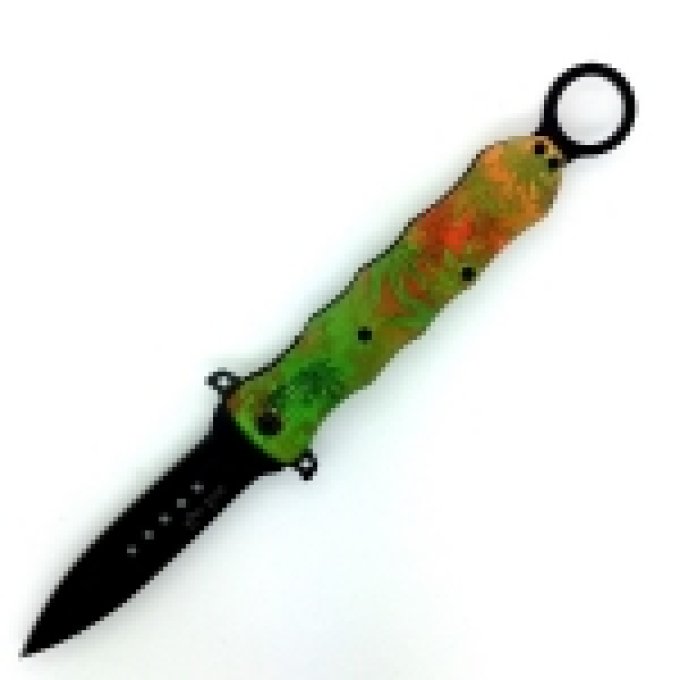Couteau Pliant decor canabis  Lame de 10 cm